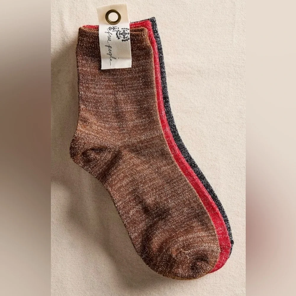 NWT Free People Pack of 3 Desert Disco Socks